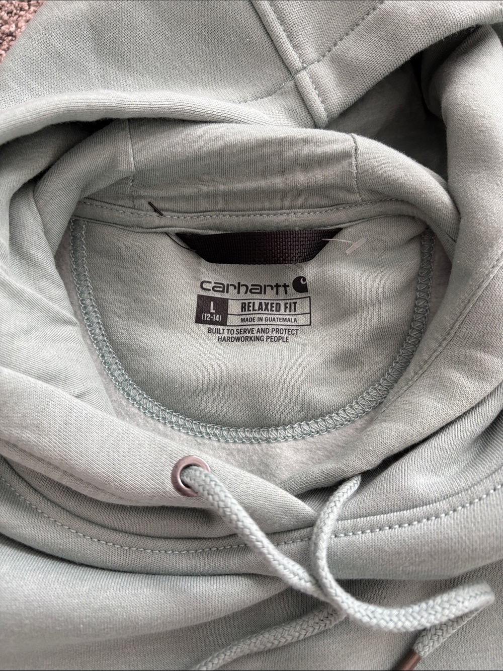 Carhartt Sage Green Hooded Pullover Sweatshirt - Picture 6 of 6